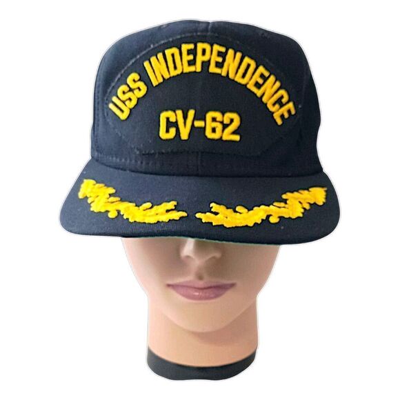 USS Independence Snapback Hat CV 62 US Navy Scrambled Eggs Vintage USA Made - Picture 14 of 15